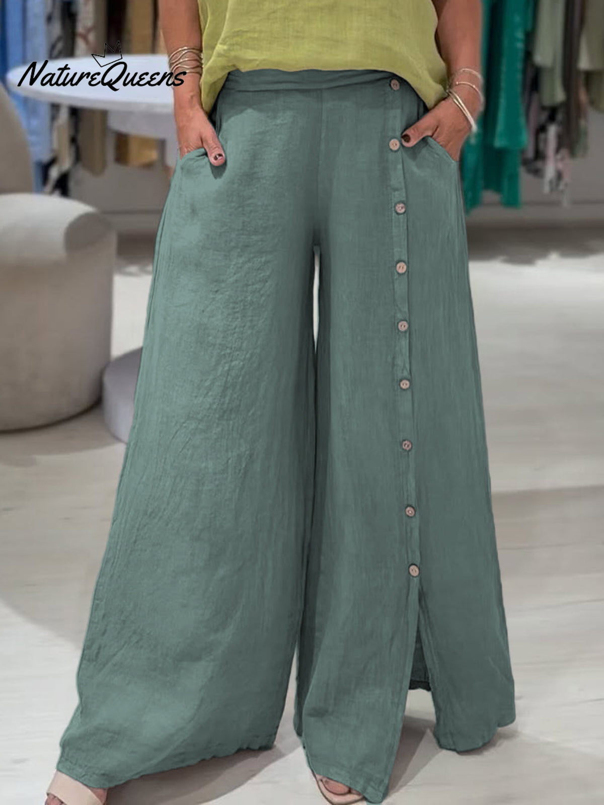 Women's Cotton And Linen Casual Pants
