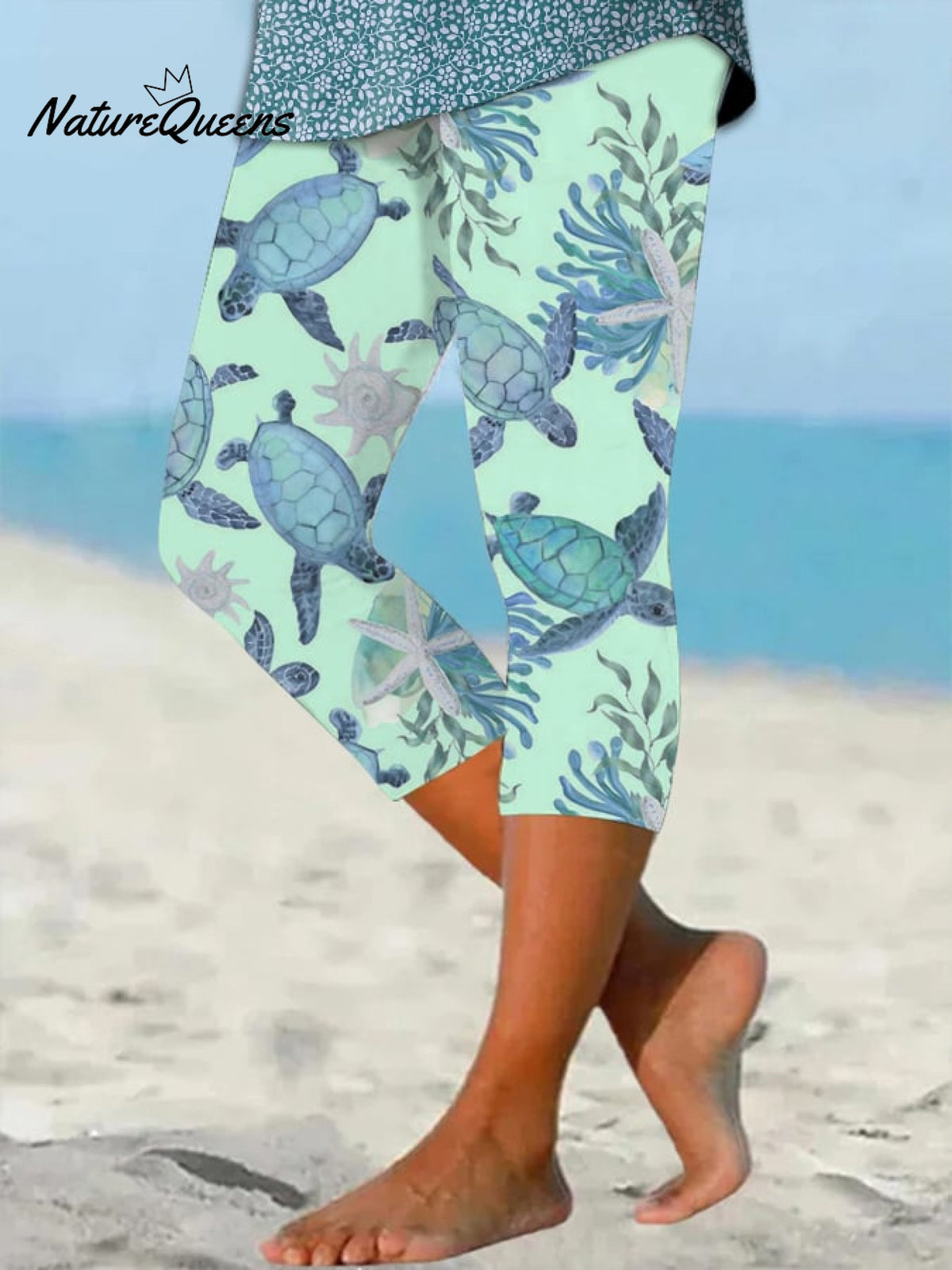 🔥Buy 3 Get 10% Off🔥Women's Hawaiian Turtle Print Resort Casual Leggings