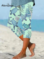 🔥Buy 3 Get 10% Off🔥Women's Hawaiian Turtle Print Resort Casual Leggings