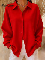 Women's Casual Loose Multi-Color Autumn And Winter Shirt