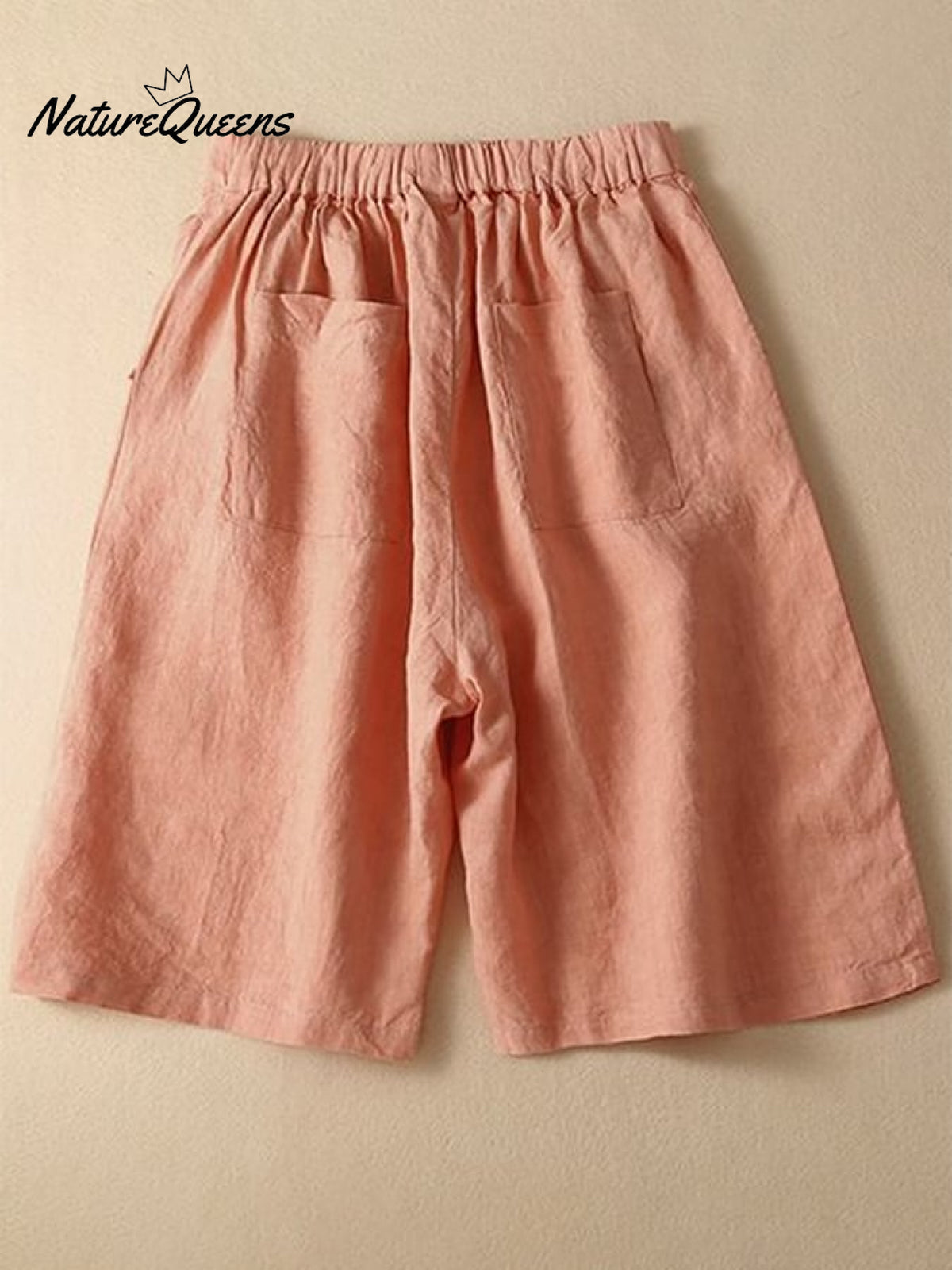 Loose Casual Cotton Linen Wide Leg Capris