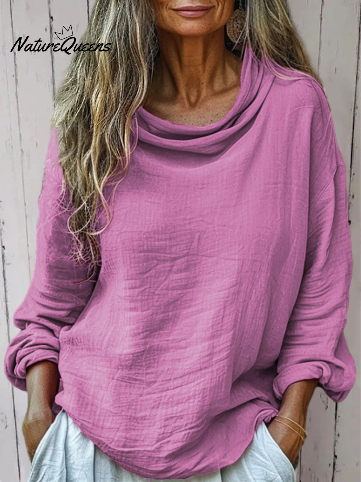 Women's Solid Color Casual Long Sleeve Comfortable Cotton Shirt