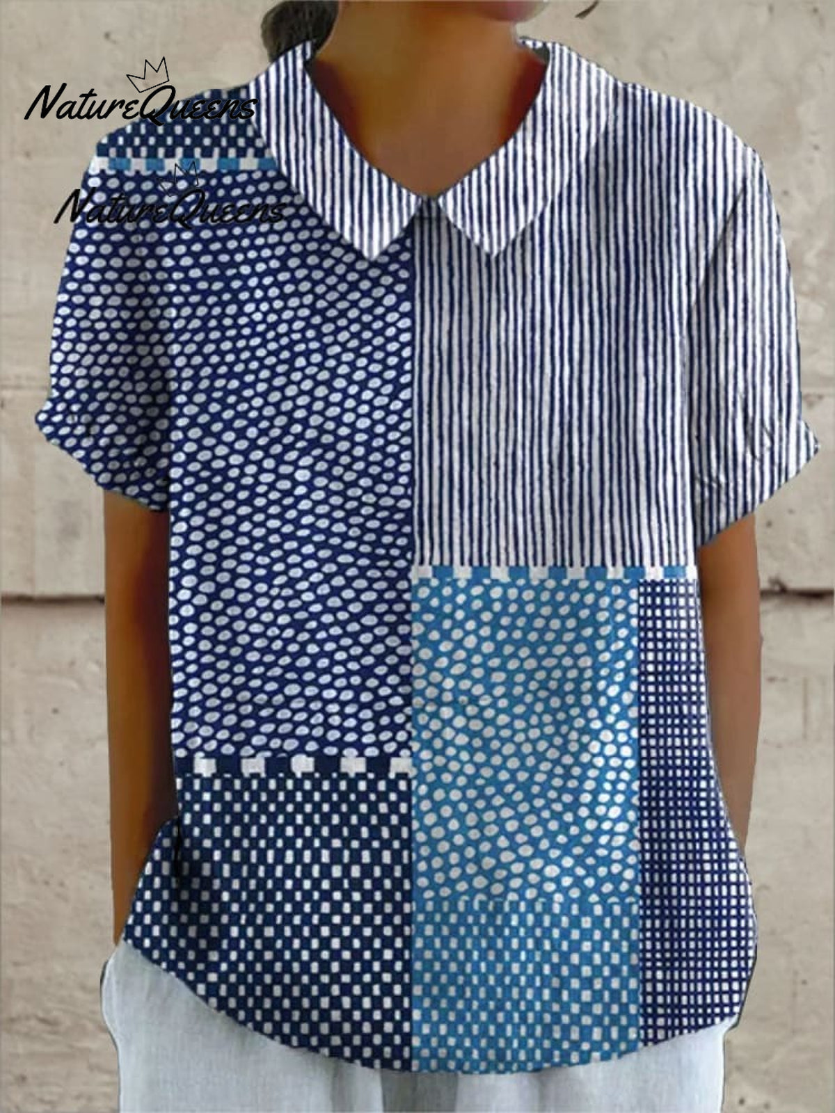 Women's Abstract Polka Dot Stripe Art Print Dress