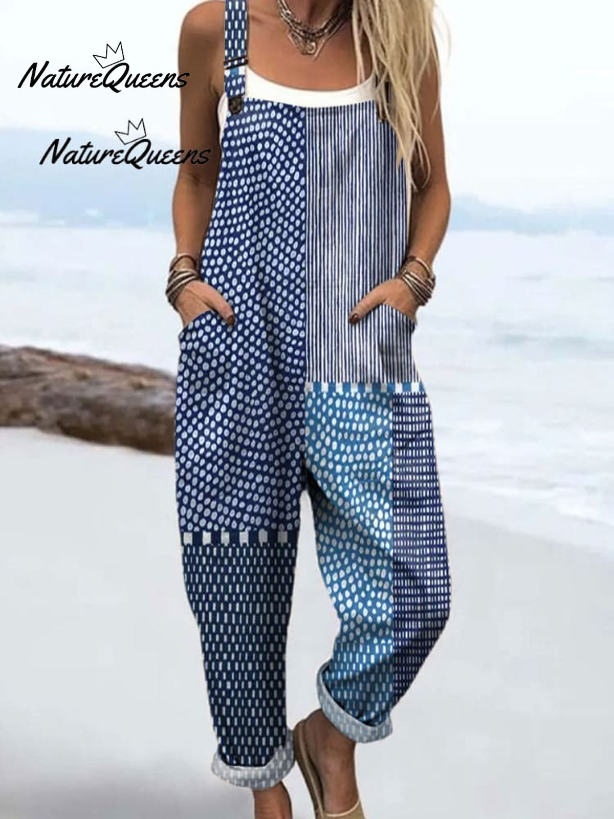 Women's Abstract Polka Dot Stripe Art Print Dress