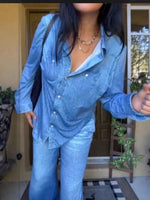 🌙 Denim Dreams Pajama Set â€?Cozy Fit, Soft Denim‐Look Loungewear for All Night Comfort 🌟