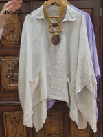 Women's Casual Cotton And Linen Shirt