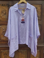 Women's Casual Cotton And Linen Shirt