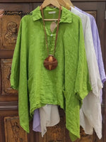 Women's Casual Cotton And Linen Shirt