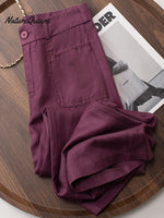 Women's Cotton And Linen Casual Pants