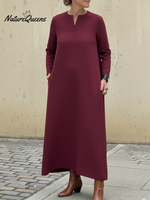 Women's Elegant Simple Solid Color A-line Dress