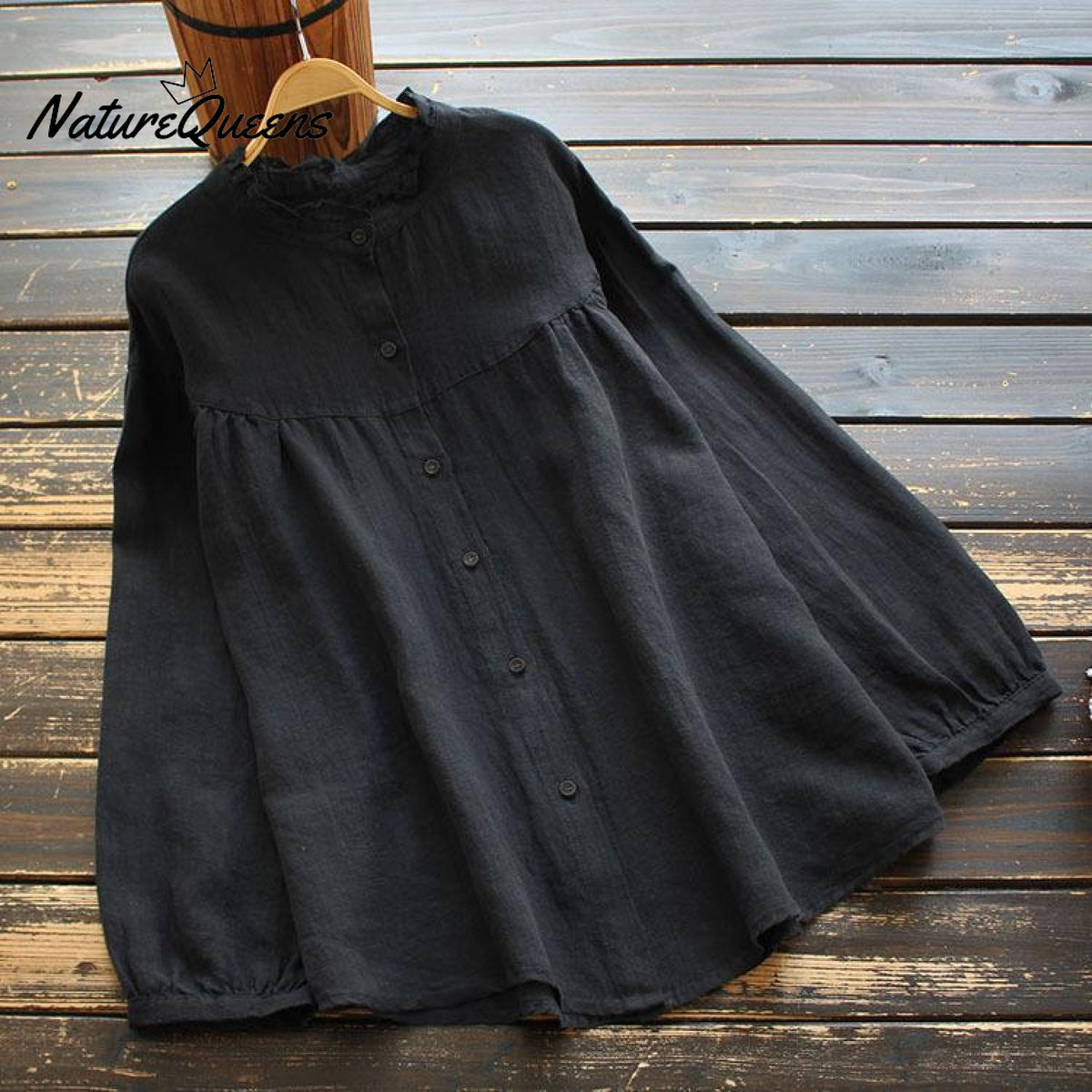 Long Sleeve Loose Cotton Shirt