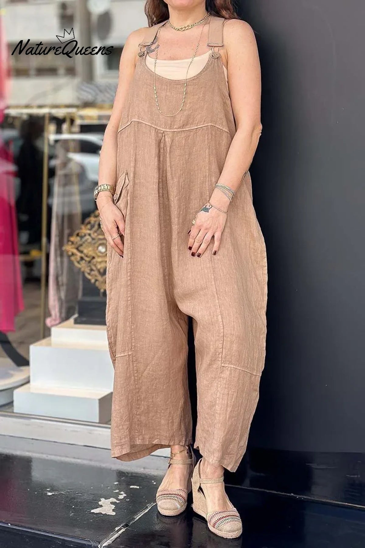 Women's casual overalls jumpsuit