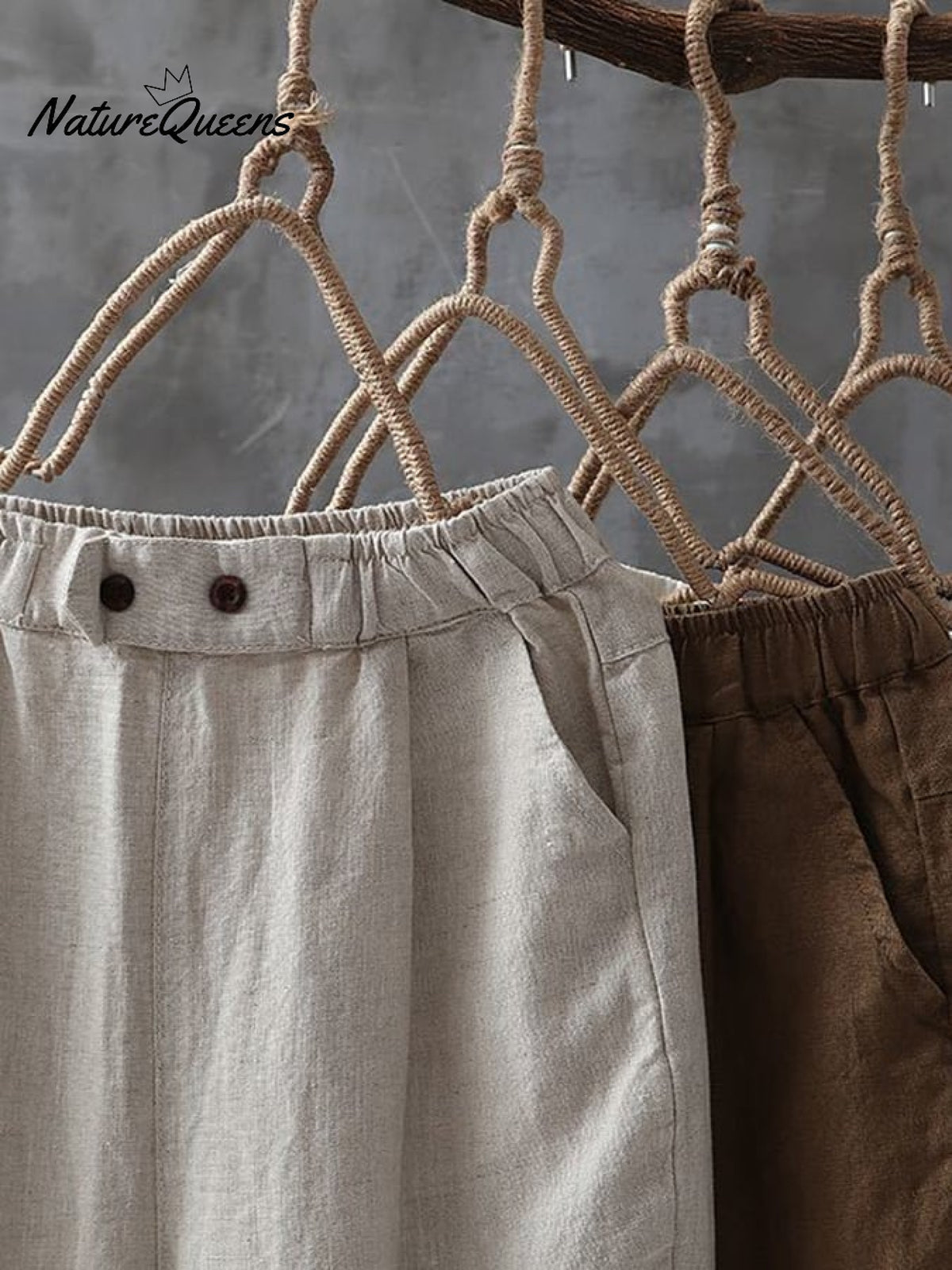 Women's Solid Color Simple Versatile Loose Casual Cotton And Linen Pants