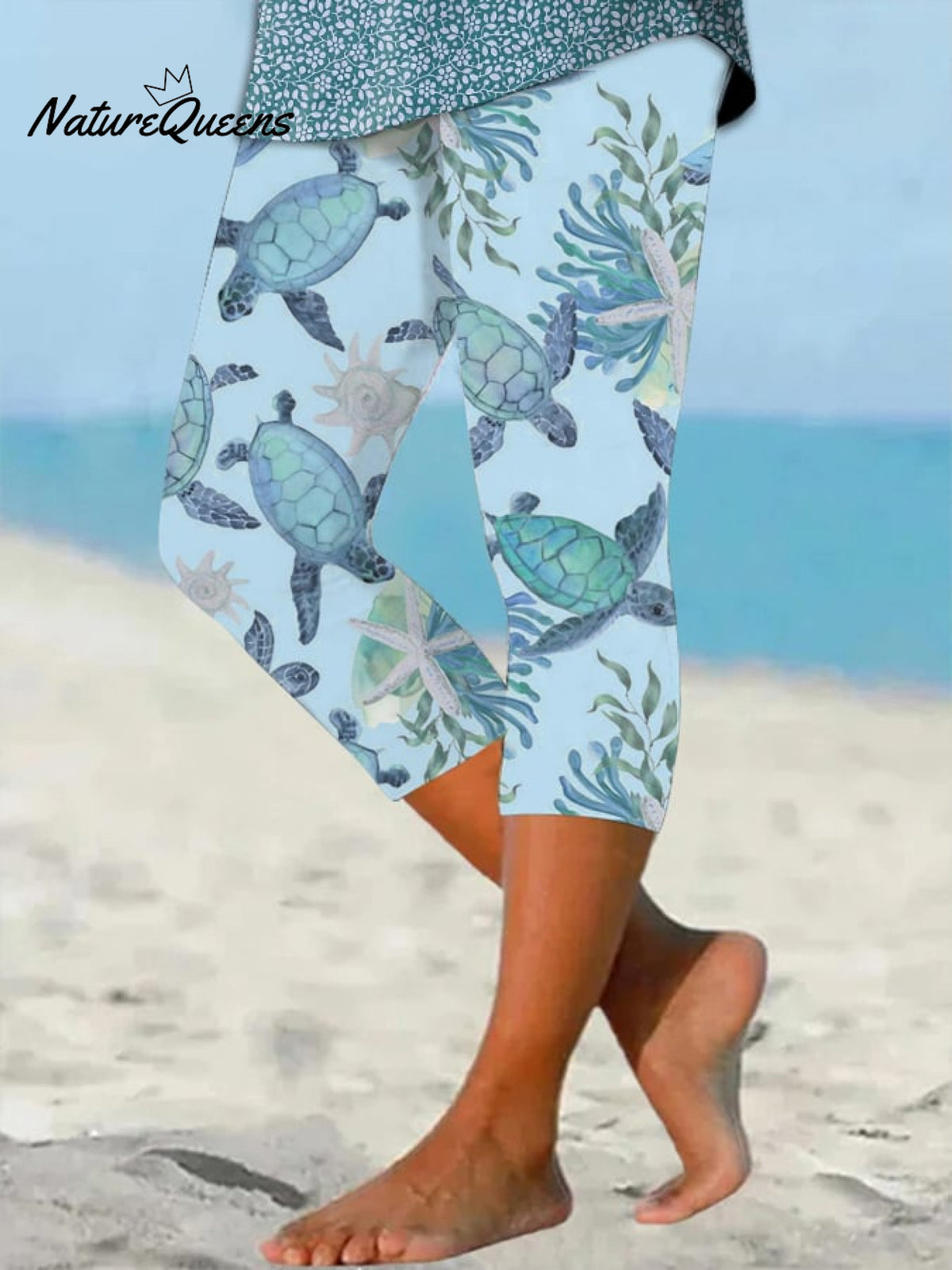 🔥Buy 3 Get 10% Off🔥Women's Hawaiian Turtle Print Resort Casual Leggings