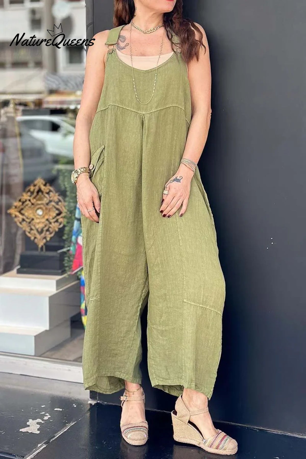 Women's casual overalls jumpsuit
