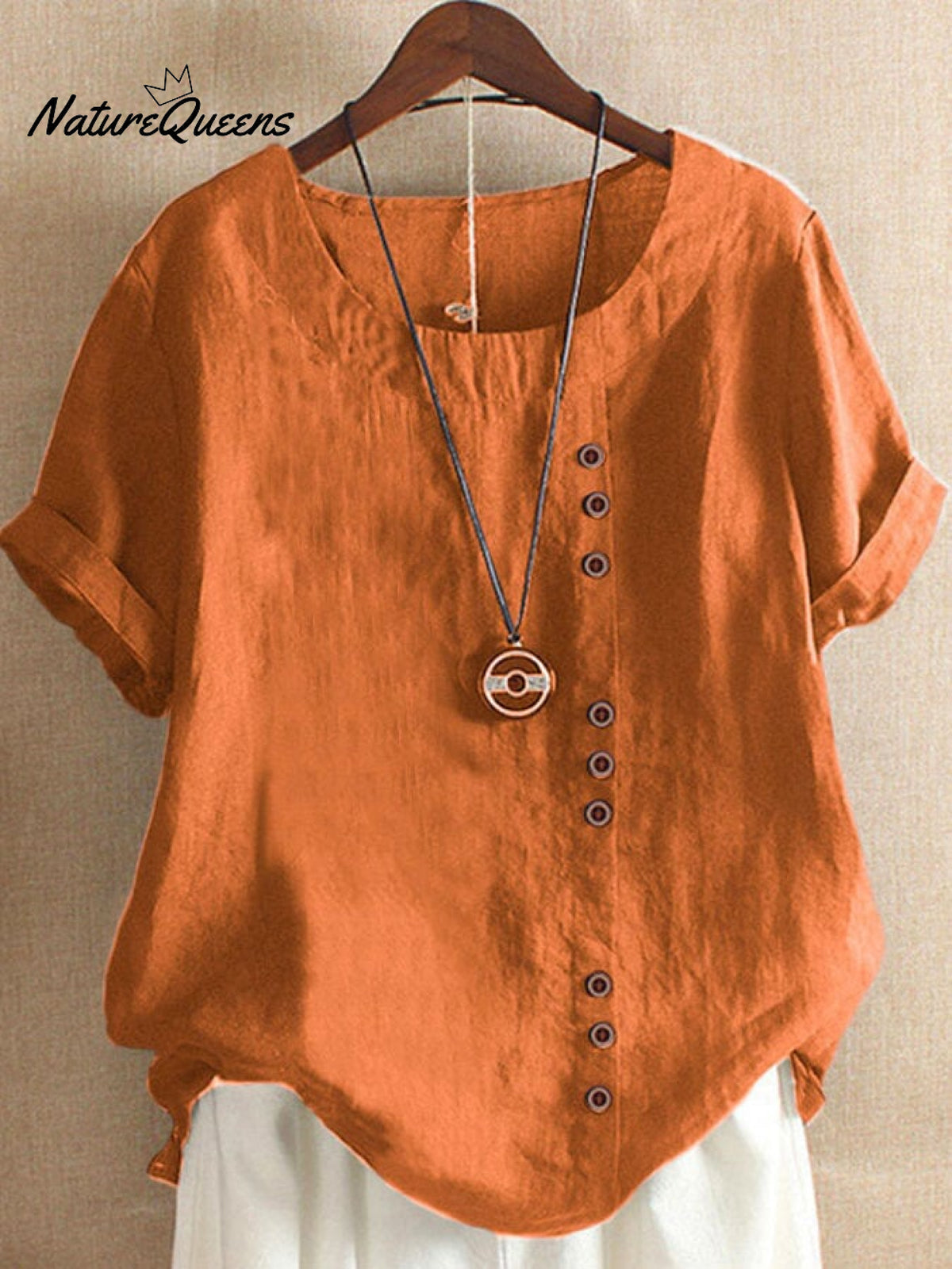 Loose Simple Solid Color Top