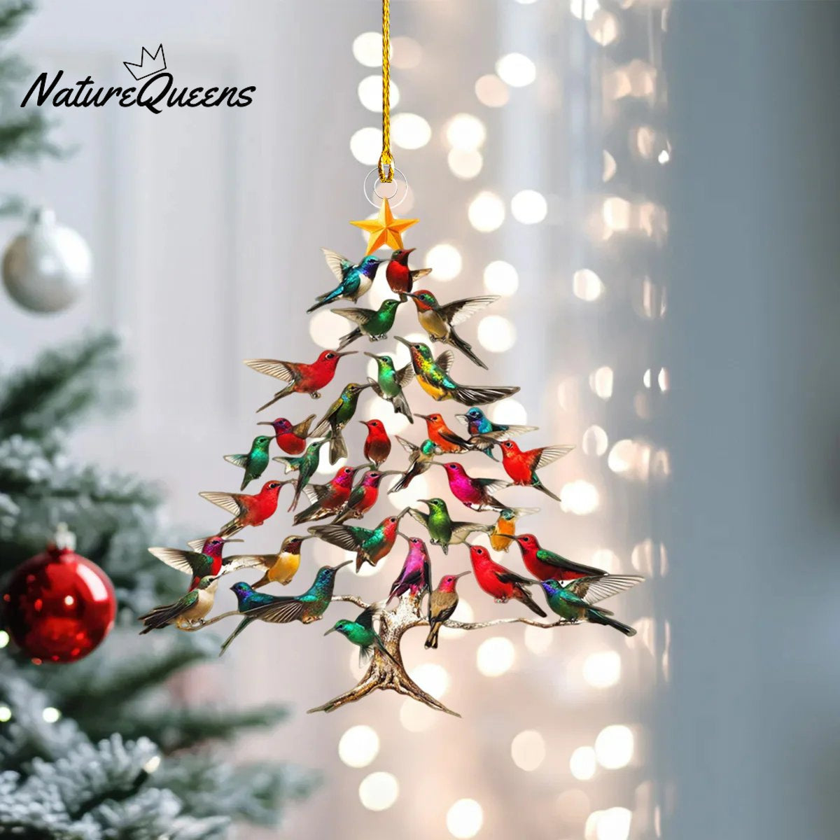 🔥🐦🎄Hummingbird Christmas Ornament✨(Same as in the video)