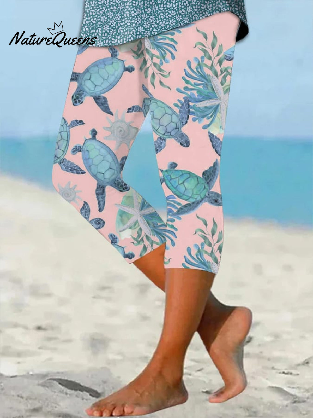 🔥Buy 3 Get 10% Off🔥Women's Hawaiian Turtle Print Resort Casual Leggings