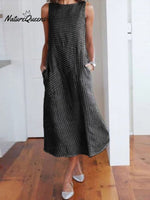 Casual Loose Sleeveless Dress Black / S