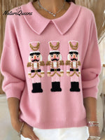 Girls' Winter Christmas Nutcracker Print Casual Top