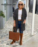 Solid Color Sweater Cardigan Sweaters