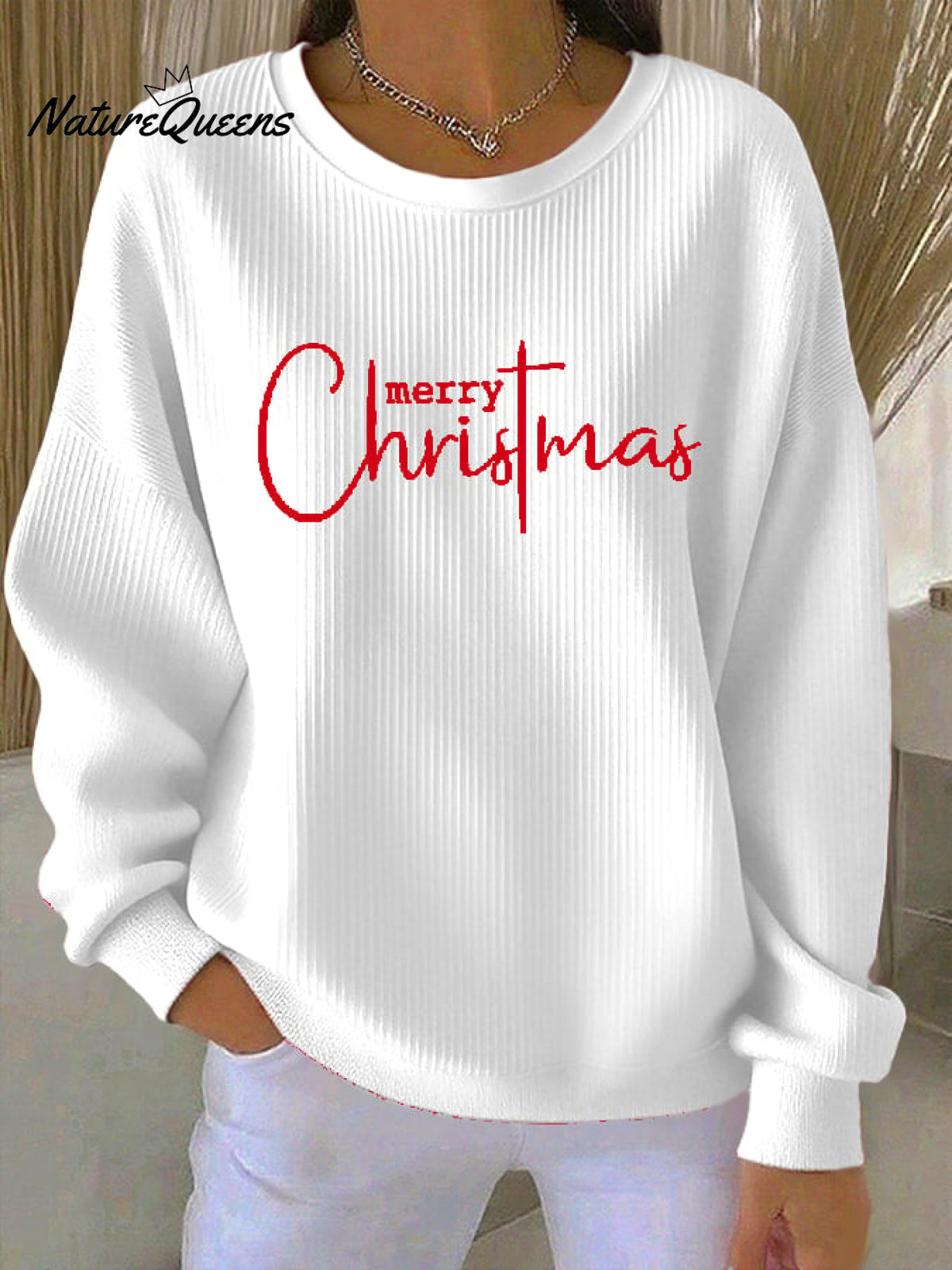 Women's Casual Merry Christmas Print Sweatshirt