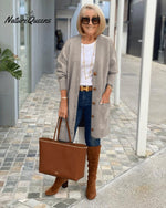 Solid Color Sweater Cardigan Sweaters