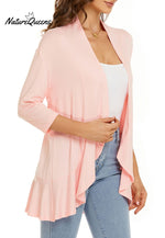 Women’s Casual Lightweight Open Front Cardigans Pink / S (Uk6 - 8)