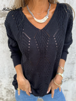 Leaf Knit Reversible Button Sweater