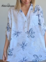 Women's Floral Print Cotton Shirt