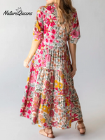 Floral-print Cotton Midi Dress