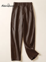 Women's Jacquard PatternTencel and Linen Casual Pants