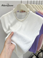 Women's Casual Slim Fit Round Neck Sleeveless Top