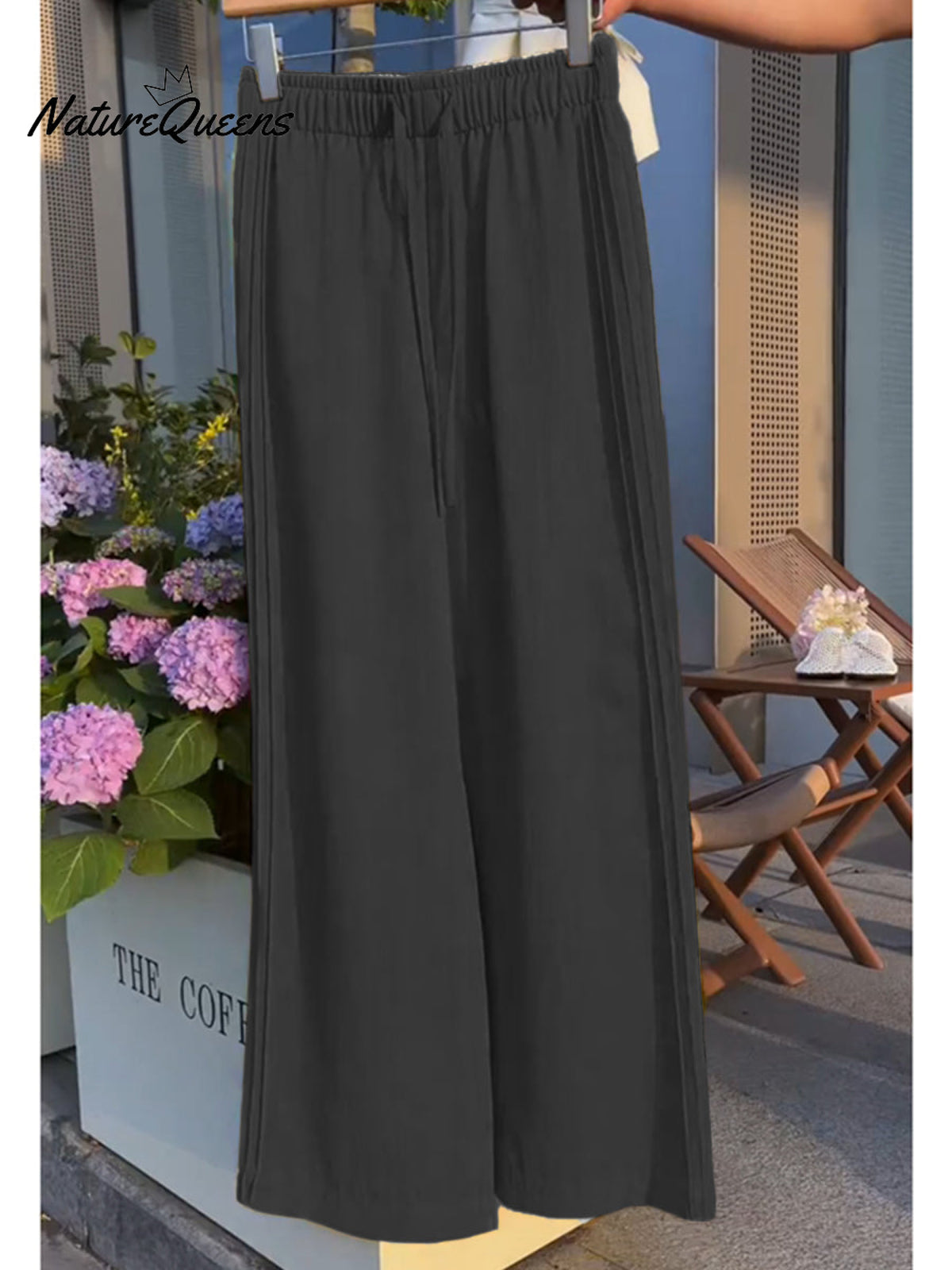 Women'sTencel and Linen Wide-leg Casual Pants