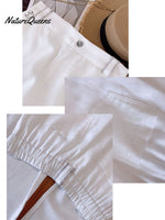 Women's Tencel and Linen Jacquard Pants