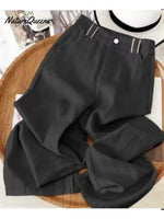 Women's Tencel and Linen Jacquard Pants