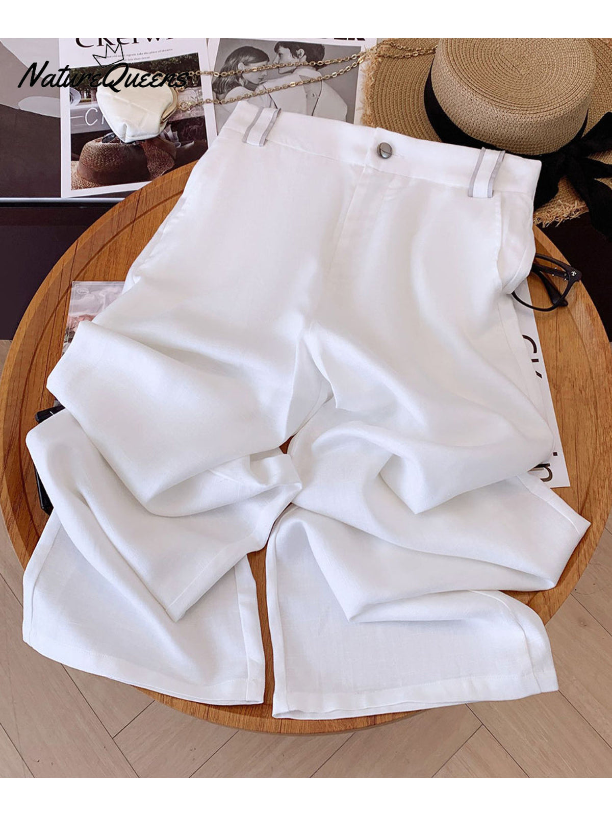 Women's Tencel and Linen Jacquard Pants