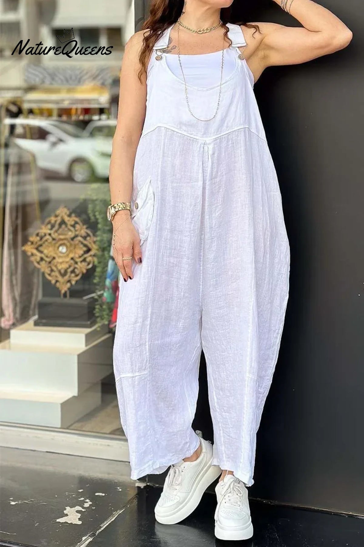 Women's casual overalls jumpsuit