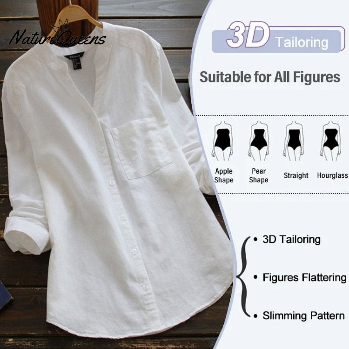 Linen Cotton Casual Loose Shirt-Buy 3 Free Shipping