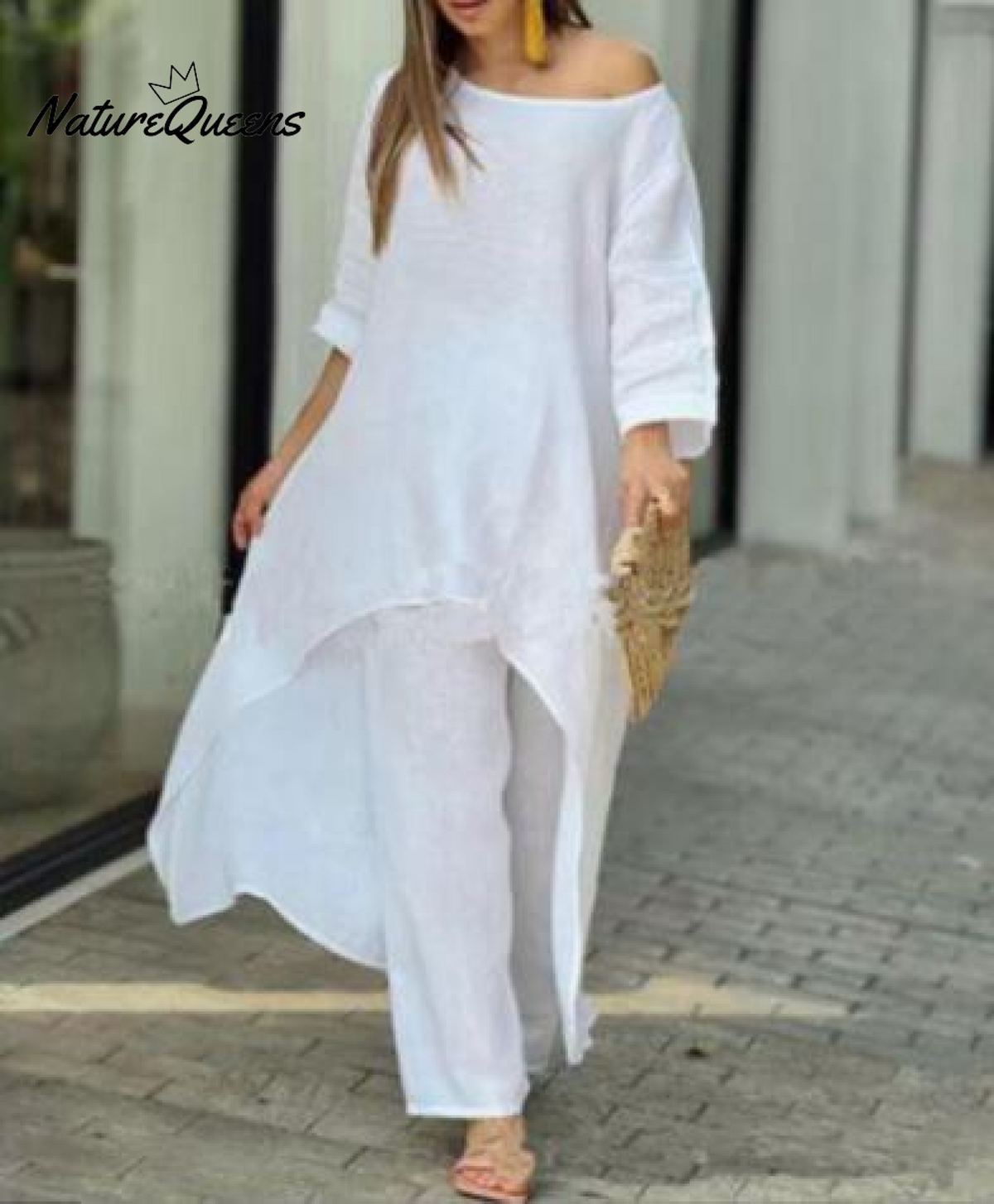 Cotton Linen Casual Suit White / S