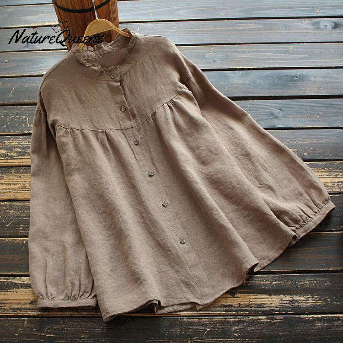 Long Sleeve Loose Cotton Shirt