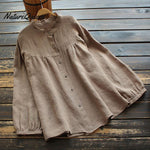 Long Sleeve Loose Cotton Shirt