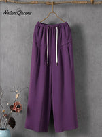 Women's Solid Color Simple Versatile Loose Casual Pants