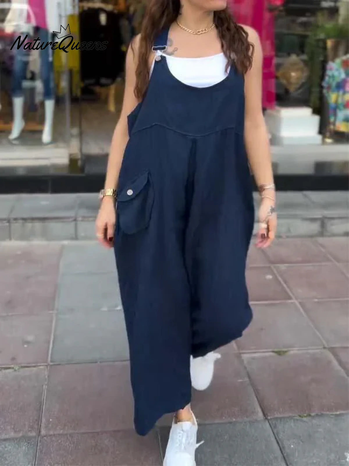 Women's casual overalls jumpsuit