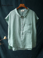 Ladies Casual Sleeveless Shirt With Lapel Button Design