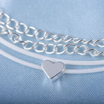 Bohemian Heart Double Chain Anklet