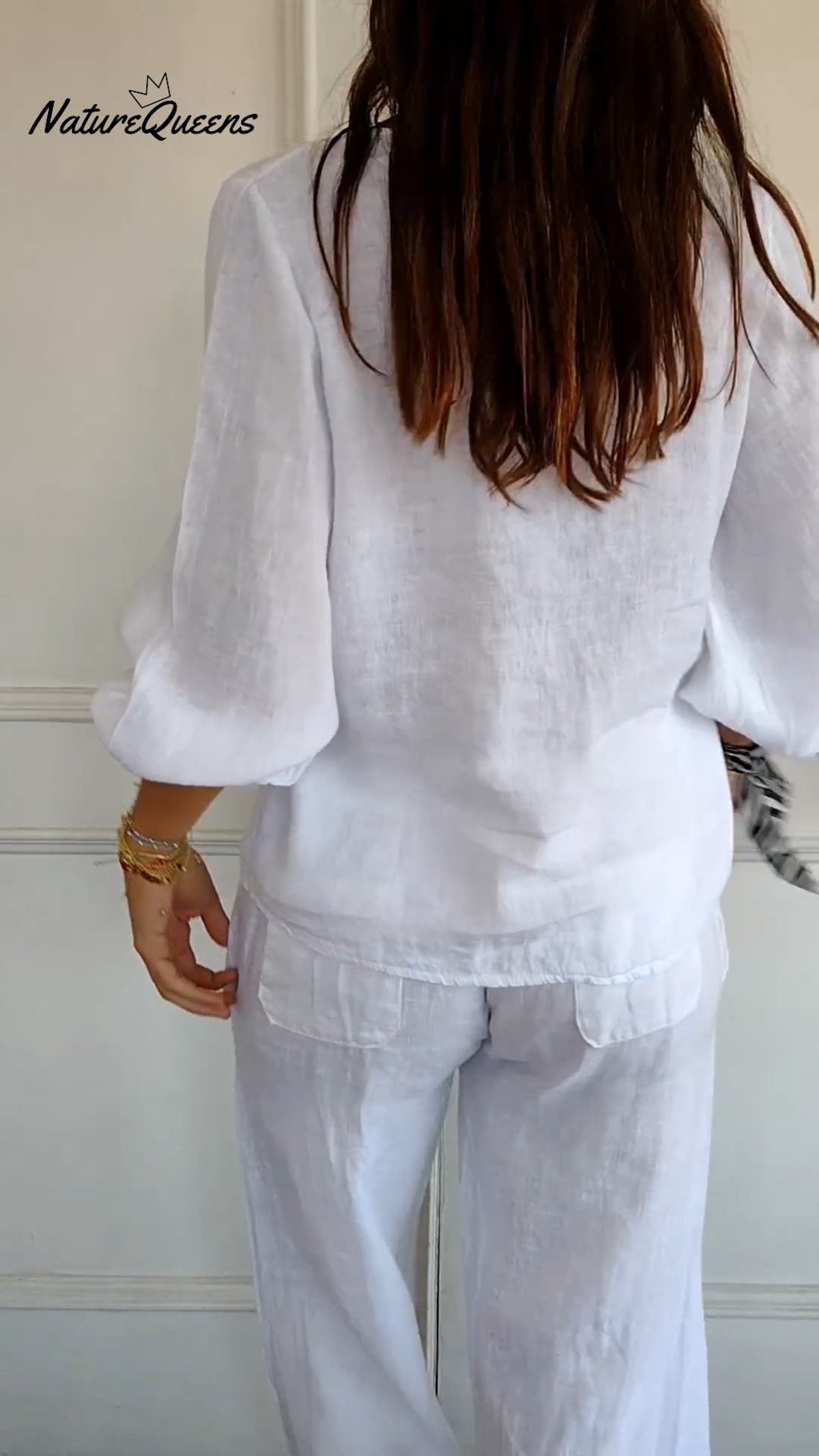 Lantern Sleeve Design Cotton and Linen Top (Buy 2 Free Shipping)