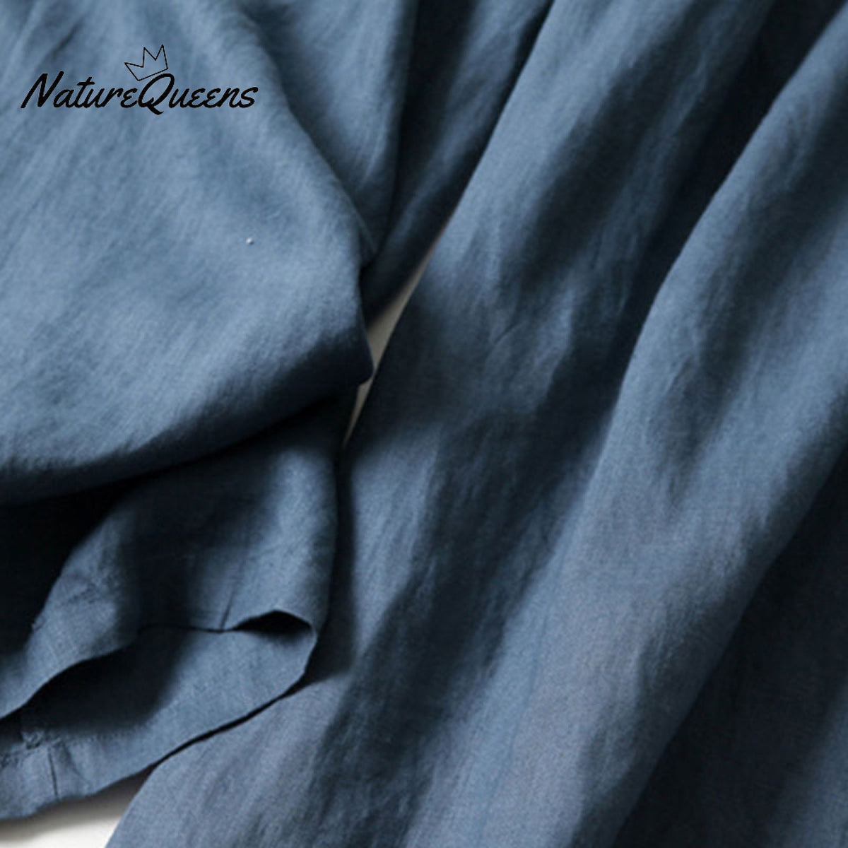 Cotton Linen Loose Semi - Elastic Cropped Pants