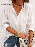 Women's Casual Pure Color Striped Shirt