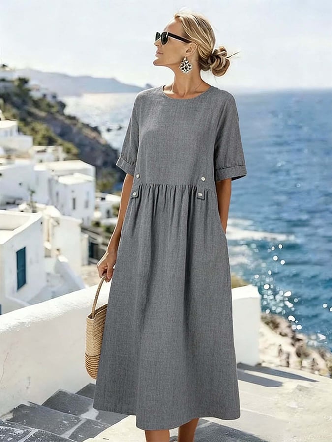 Women'S Casual Solid ColorDress